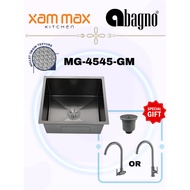 Abagno Single Bowl Kitchen Sink MG-4545-GM
