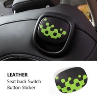 2Pcs/Set Rear Seat Handle Leather Sticker For Mini Cooper F56 F57 R55 R56 R57 R58 R59 R61 Decals Cov