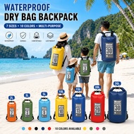 DENNIS ECO Waterproof Dry Bag Backpack 2L/3L/5L/10L/15L/20L/30L – 100% Waterproof Roll Top PVC 500D 