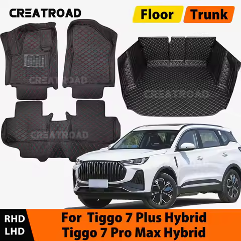 For Chery Tiggo 7 Plus Hybrid/Tiggo 7 Pro Max Hybrid 2023-2024 Custom Car Floor Mat Trunk mat Automo