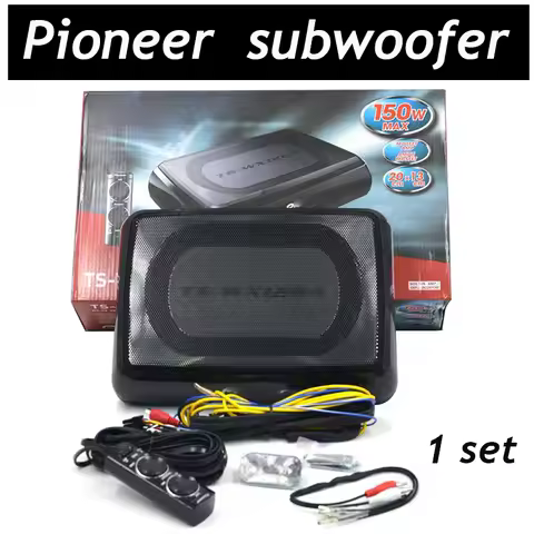 Car Subwoofer Pioneer TS-WX120A 150W Active Ultra-Thin Under Seat Bass Box for Vehicle Sound Systemr