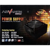 PSU PC ATX 500W. Switching Power Supply CPU Advance Digitals Fan large 12cm with 500 Watt QC warrant