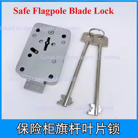 Safe Flagpole Blade Vault Door Lock Double Lock Bank Management Lock Double Key Cylinder Anti-theft 