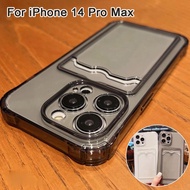 [เคสใส่บัตร] เคสใส สำหรับ ซองใส่บัตรรูปถ่ายแบบใสสำหรับ iPhone 11 14 12 13 Pro Max 7 8 Plus X XR XS Max SE 2020 2022 เคสไอโฟน11 เคสใสกันกระแทก TPU เคส เคสใสเสียบบัต