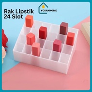 24-slot Lipstick Rack / Lipstick Storage Make Up Organizer 24-slot Acrylic Lipstick Cosmetic Rack