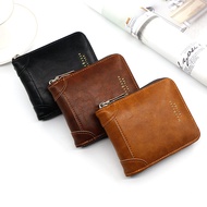 WT010 Men′ S Short Wallet Fashion Casual Large Capacity Multi-Card Retro Men′ S Zipper Wallet