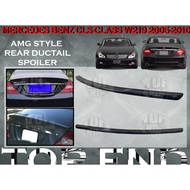 MERCEDES BENZ CLS-CLASS W219 2005-2010 AMG STYLE REAR TRUNK SPOILER DUCKTAIL WITH BLACK PAINT ABS SK