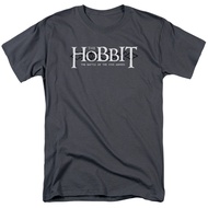 The Hobbit Ornate Logo T Shirt Mens Licensed Fantasy Movie Tee Bilbo Charcoal