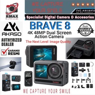 AKASO BRAVE 8 4K Dual Color Screen Action Camera Wifi EIS 48MP 8K Time Lapse 16x Slow Motion Super S