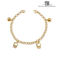 💥PROMO💥 #GBB002 Original Silver Baby/Kids Anklet Bracelet | Gold Plated | Adjustable