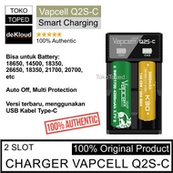 Original VAPCELL Q2S-C Battery Fast Charger | baterai batre batere 18650 21700 cas