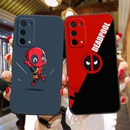 Cute Cartoon Marvel Deadpool Soft Black Silicon TPU Cell Phone Case For OPPO A96 RENO 10 8 7 6 5 4 6.6 X T Z F21 X2 Find X3 Pro Plus Zoom Lite 5G