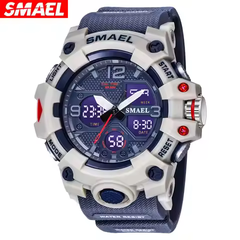 SMAEL 8008 Electronic Watch Outdoor Sports Alarm Clock Time Reporting Swimming Waterproof Electronic