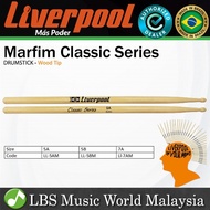 Liverpool Drumstick Marfim Classic Series Wood Tip Drum Stick - LL 5AM 5BM 7AM