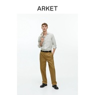 ARKET Men's Linen Casual Shirt - Khaki Green/White | Summer 2023