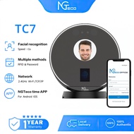 NGTeco Cloud-Based Face+Fingerprint+Card Attendance Machine Time for Employees 2.4G WiFi App TC7