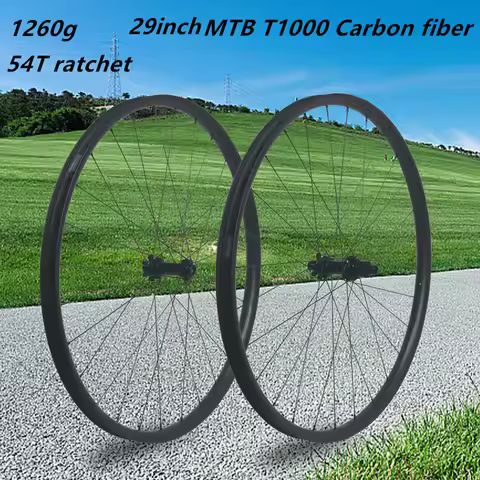 RUJIXU MTB 1260g Ultralight UD Raw Weave Carbon Wheelset 36T 54T Ratchet System Hub Pillar 2015 Spok