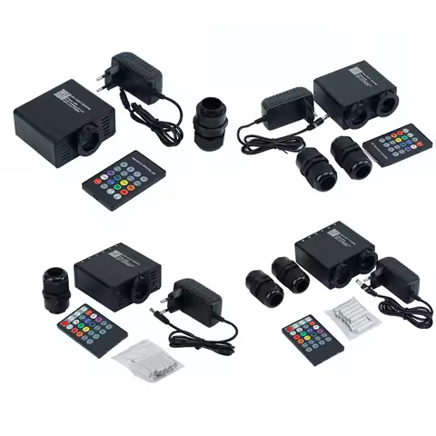 1X High Quality LED Fiber Optic Light APP Music Control 16W 32W RGBW LED Light Engine 6W Meteor LED 