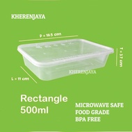 THIN WALL(PER DUS) RECTANGLE 500 ML/KOTAK PLASTIK PER DUS ISI 500 PCS