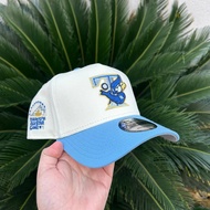 New Era Toronto Blue Jays A-Frame 9FORTY Adjustable Baseball Cap, White/Light Blue, Unisex Topi Lela