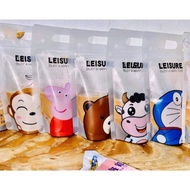 [Combo Of 2 bags] PVN34067 zip bag for milk tea, lemon tea with free straw (450-500ml) T6