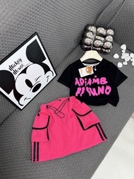 Váy bé gái chân váy túi hộp và áo cotton (ảnh thật) 14-40kg XHN1509