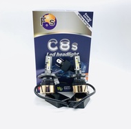 NEW เเพค 2ชิ้น ไฟหน้า LED รุ่น C8S รถยนต์มอเตอร์ไซค์ DC9V-32V 40W 12000LM ไฟตัดหมอกรถยนต์LED แสงสีขา