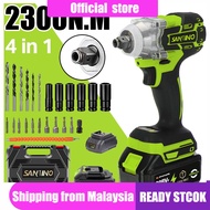 SANTINO Cordless Impact Wrench Electric Wrench Drill Tool Gun 1/2 1/4 Driver 988V 5Ah Battery Impact
