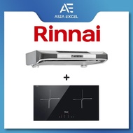 RINNAI RH-90ER 90CM SLIMLINE HOOD + RINNAI RB-7012H-CB 2 ZONE INDUCTION HOB WITH TOUCH CONTROL