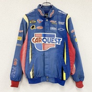 Chase Authentics NASCAR賽車夾克，棒球夾克/體育場夾克，公司標誌，藍色，S碼，古著