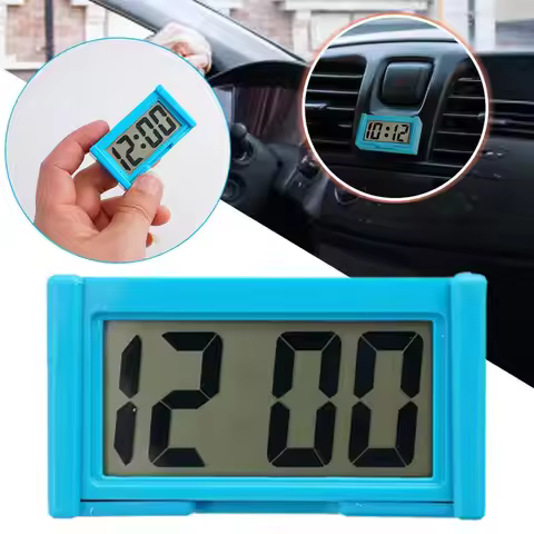 Home Digital Display Car Clock Pasting Electronic Mini Electronic Supplies Minimalist Car Car Clock 