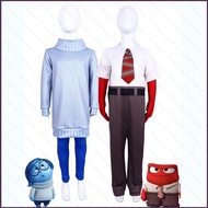 PS2 Inside Out 2 Joy Disgust Anger Fear Sadness dress coat cosplay cloth Halloween party costume SP2