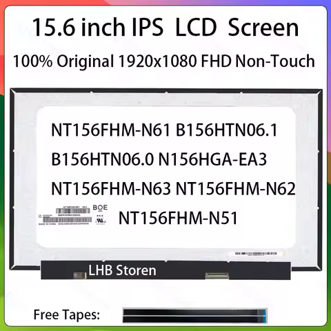15.6" LCD Screen NT156FHM-N61 B156HTN06.1 B156HTN06.0 N156HGA-EA3 NT156FHM-N63 NT156FHM-N62 NT156FHM
