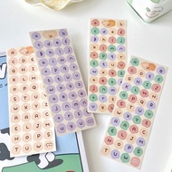 (SG) Color letter label sticker seal collage kawaii small pattern English alphabet stationery creative diy decorative