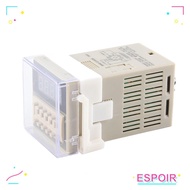 ESPOIR Digital Time Relay, LCD Display 24VAC/DC Time Relay, Precision Timing DH48S-2Z 0.01S-9999H Ti