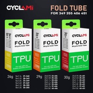 CYCLAMI TPU Ultralight Bicycle Inner Tube Tire Interior Tyre Accessories French Valve Folding Bike 3