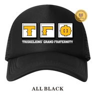 TEAM ITIK CLO TAU GAMMA PHI All Black Fraternity Cap for TRISKELION TGP Design Fashion Sport Hat