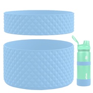 Aquaflask Accessories--2PCS- Protective -Diamond--Silicone Boot Sleeve with Circle Silicone Ring, Aquaflask Accessories 12-40oz Aquaflask Rubber Cover Diamond Silicone Boot Non-Slip Silicone Protector for Tumbler