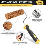 (RVCJ) M60 Seaweed Sponge Roller Brush Imitation Seaweed Sponge Roller Pattern Liquid Wallpaper Pain