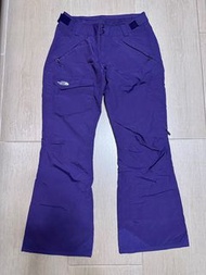 正品 The North Face women 女 Insulated Snow Pants Purple M 防水保暖滑雪褲