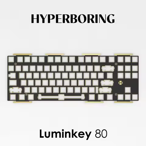 Hyperboring PC FR4 Aluminum Positioning Plate For Luminkey 80 Customized Mechanical Keyboard Plate