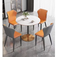 Meeting Table Office Dining Table Small Round Conference Table Chair Modern Simple Light Luxury Rece