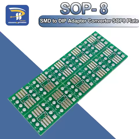 20PCS SOP8 turn DIP8 / SMD to DIP IC adapter Socket SOP8/TSSOP8/SOIC8/SSOP8 Board TO DIP Adapter Con