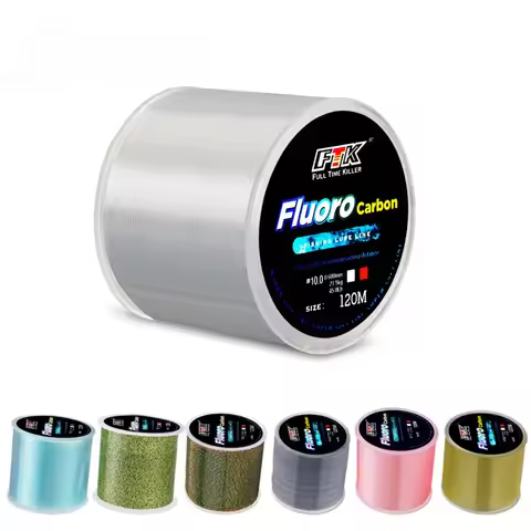 120M Fluorocarbon Coating Fishing Line 0.20mm-0.60mm 7.15LB-45LB Carbon Fiber Leader Line Fishing Lu
