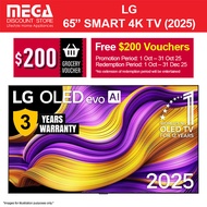 LG OLED65G5PSA 65" OLED EVO G5 4K SMART TV | Free Wallmount | Free $200 Grocery Vouchers Redeem From