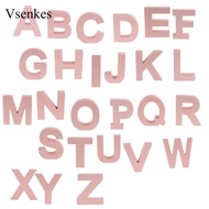[Vsenkes] Wooden Pink 26 alphabet and letters Marquee Letters Wall  Hanging Signs A
