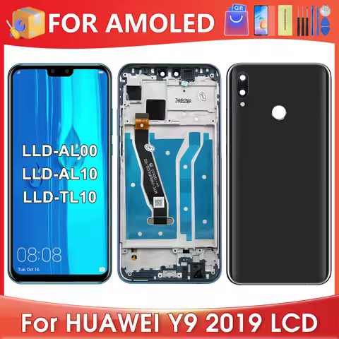 6.5''For HUAWEI Y9 2019 For AMOLED Enjoy 9 Plus JKM-LX1 LX2 LX3 AL00 LCD Display Touch Screen Digiti