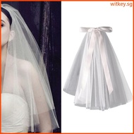 WIT 2 Tier Girls First Holy Communion Veil with Comb Cut Edge Wedding Veil