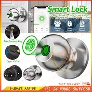 Smart Digital Fingerprint Padlock Set Tuya Smart Lock Digital 100Pcs Fingerprint Door Lock Kunci Pintu Digital 智能锁指纹锁 球锁