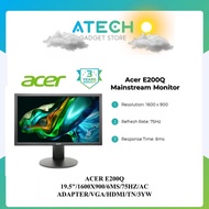 ACER LED FLAT MONITOR 19.5" E200Q (UM.IE0SM.001) (TN-HD-5MS-VGA-HDMI-VESA-75HZ) REPLACE *K202HQL*